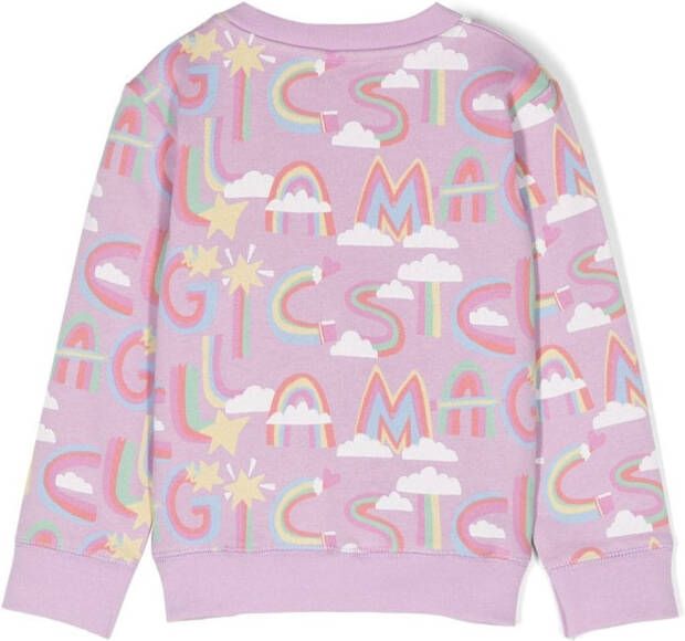 Stella McCartney Kids Katoenen T-shirt Paars