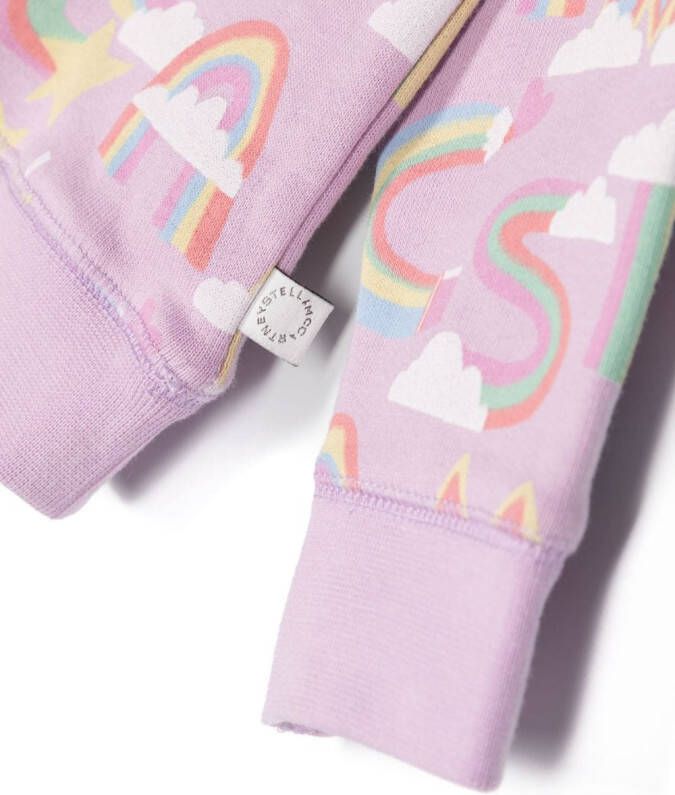 Stella McCartney Kids Katoenen T-shirt Paars