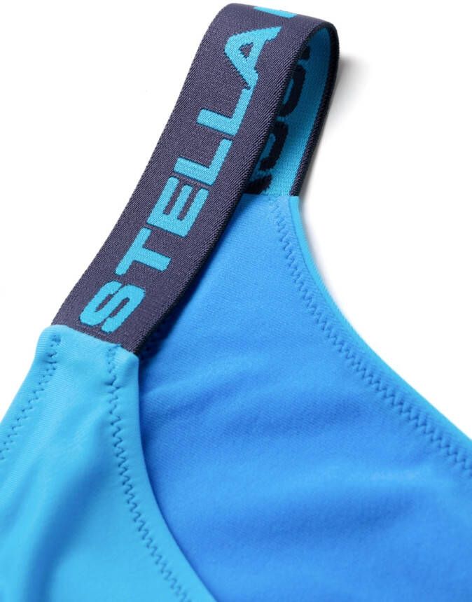 Stella McCartney Bikinislip met logo Blauw
