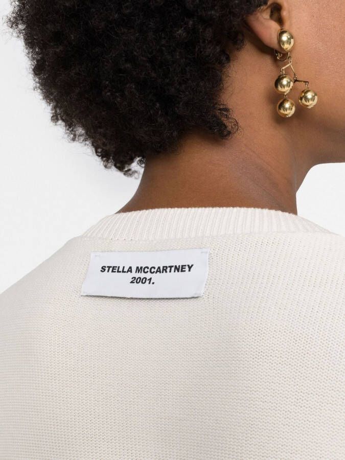 Stella McCartney Trui met logopatch Beige