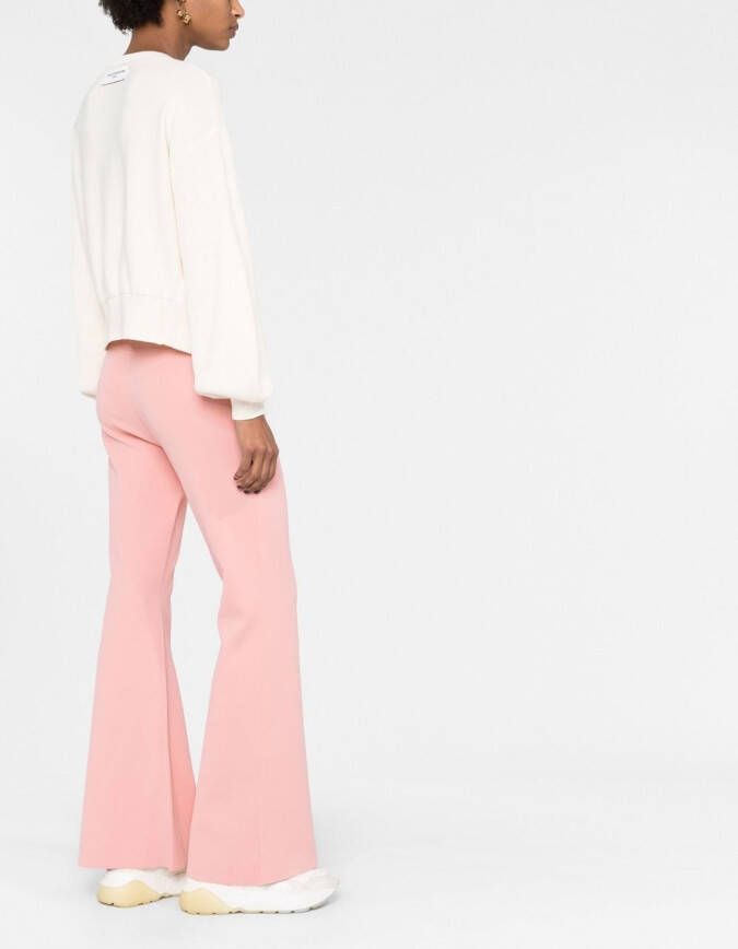Stella McCartney Trui met logopatch Beige