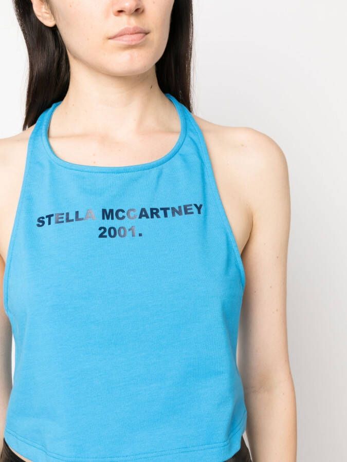 Stella McCartney Tanktop met logoprint Blauw