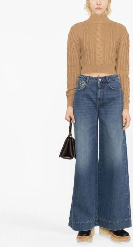 Stella McCartney Jeans met wijde pijpen Blauw