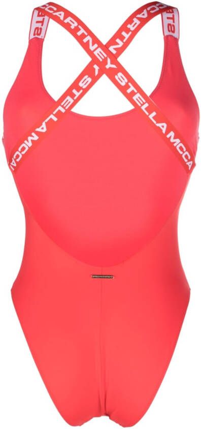 Stella McCartney Badpak met logoband Rood