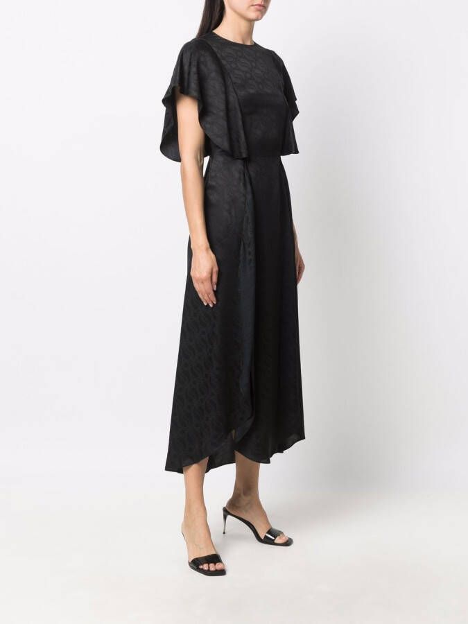 Stella McCartney Midi-jurk met jacquard Zwart