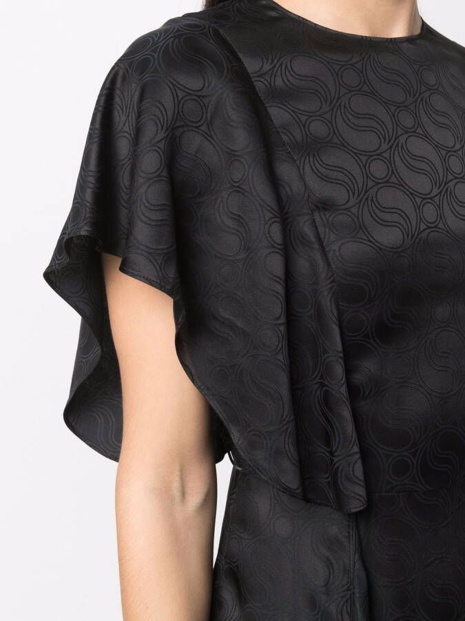 Stella McCartney Midi-jurk met jacquard Zwart