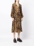Stella McCartney Midi-jurk met luipaardprint Bruin - Thumbnail 3