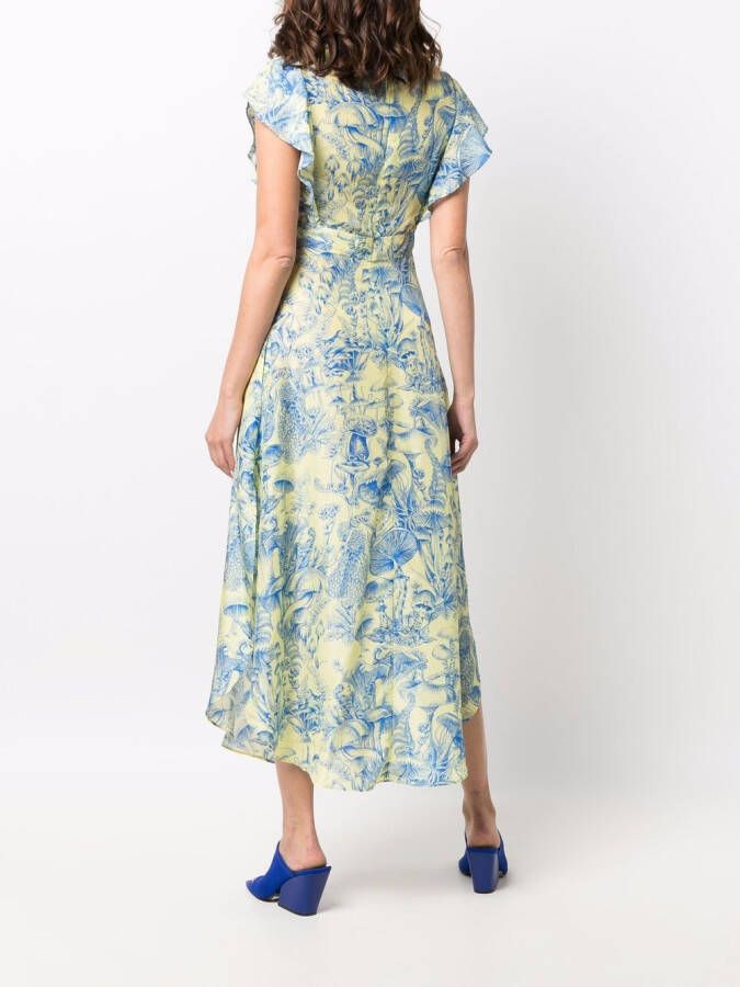 Stella McCartney Midi-jurk met print Groen