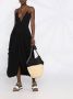Stella McCartney Gedrapeerde midi-jurk met diepe hals Zwart - Thumbnail 2