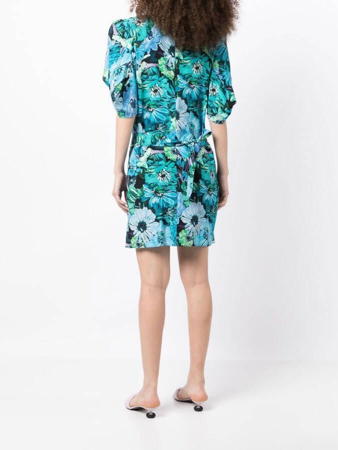 Stella McCartney Mini-jurk met bloemenprint Blauw