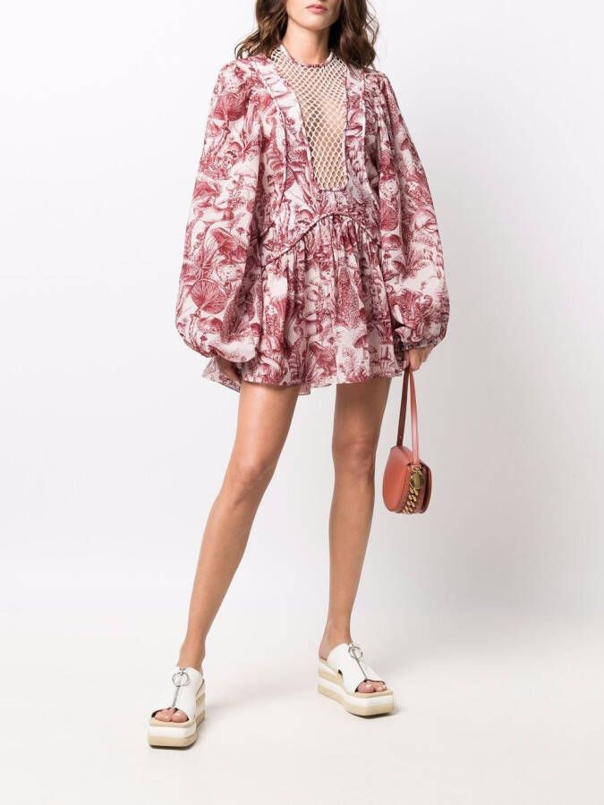 Stella McCartney Mini-jurk met print Beige