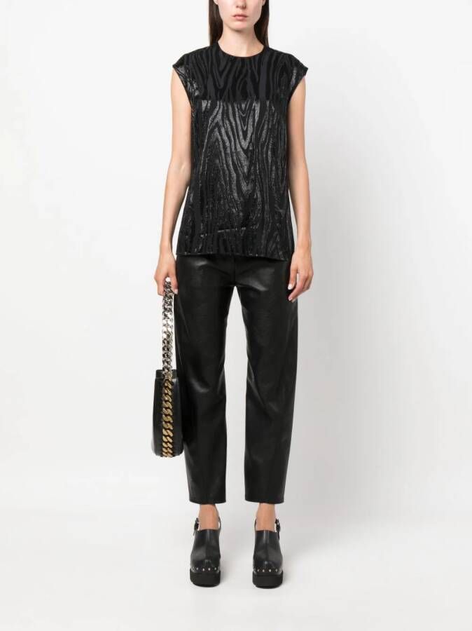 Stella McCartney Tanktop met moire-effect Zwart