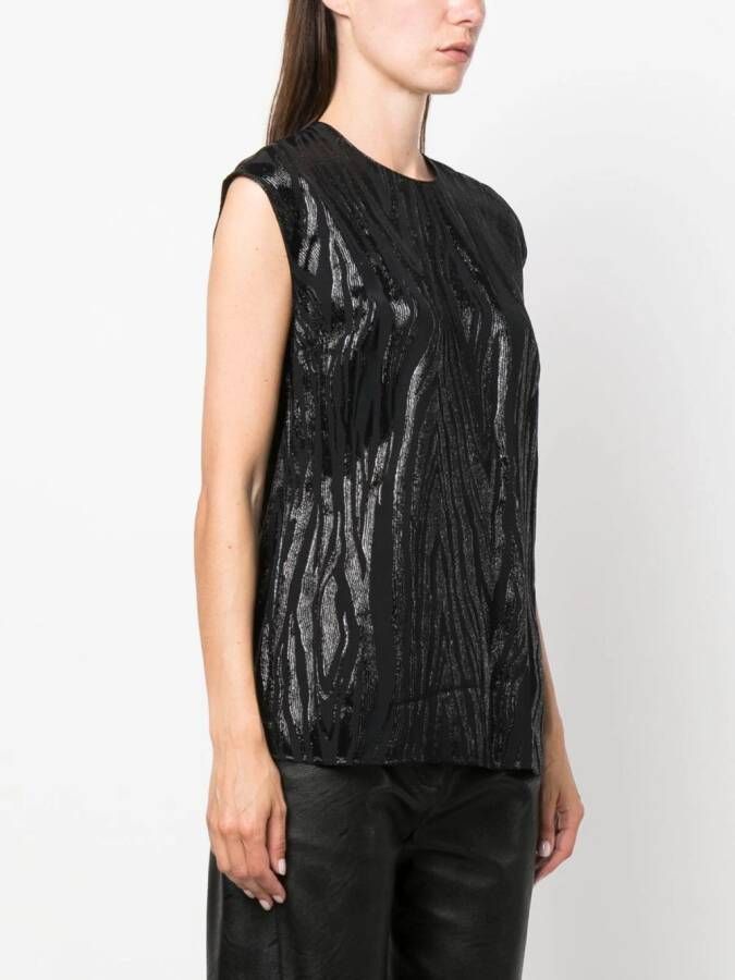 Stella McCartney Tanktop met moire-effect Zwart