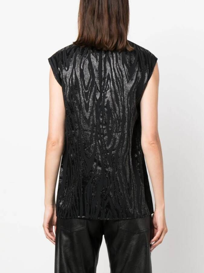 Stella McCartney Tanktop met moire-effect Zwart