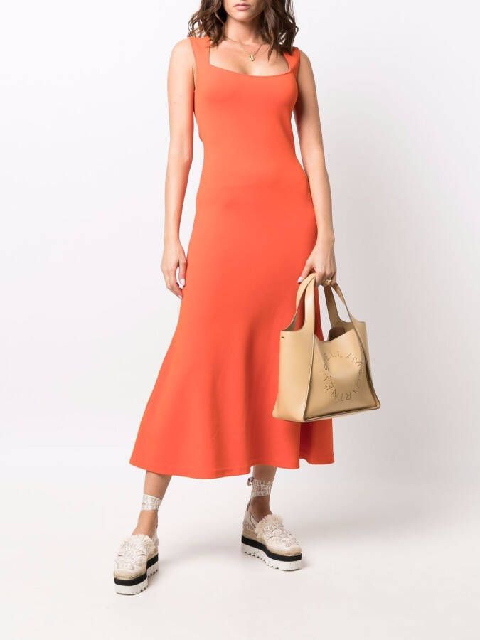 Stella McCartney Mouwloze jurk Oranje