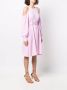 Stella McCartney Off-shoulder midi-jurk Paars - Thumbnail 3