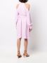 Stella McCartney Off-shoulder midi-jurk Paars - Thumbnail 4