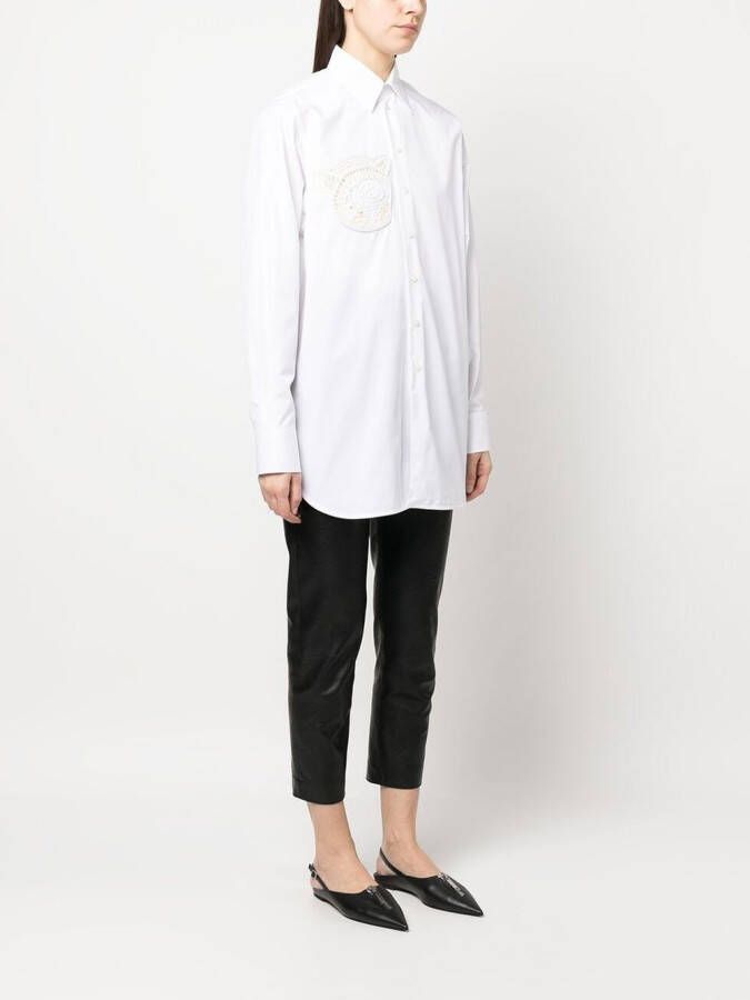 Stella McCartney Overhemd met gehaakte patch Wit