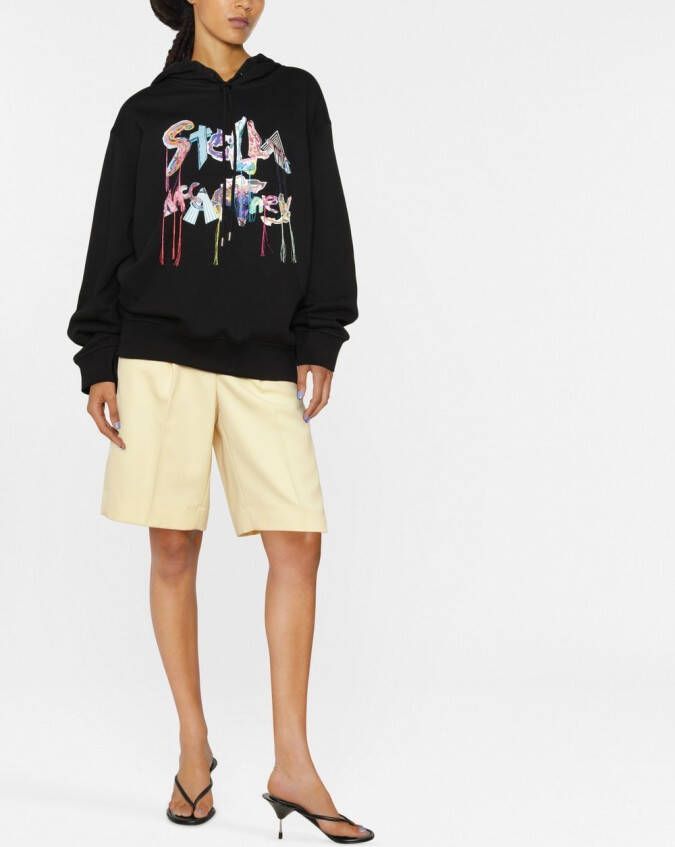 Stella McCartney Oversized hoodie Zwart