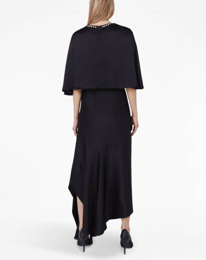 Stella McCartney Midi-jurk met borduurwerk Zwart