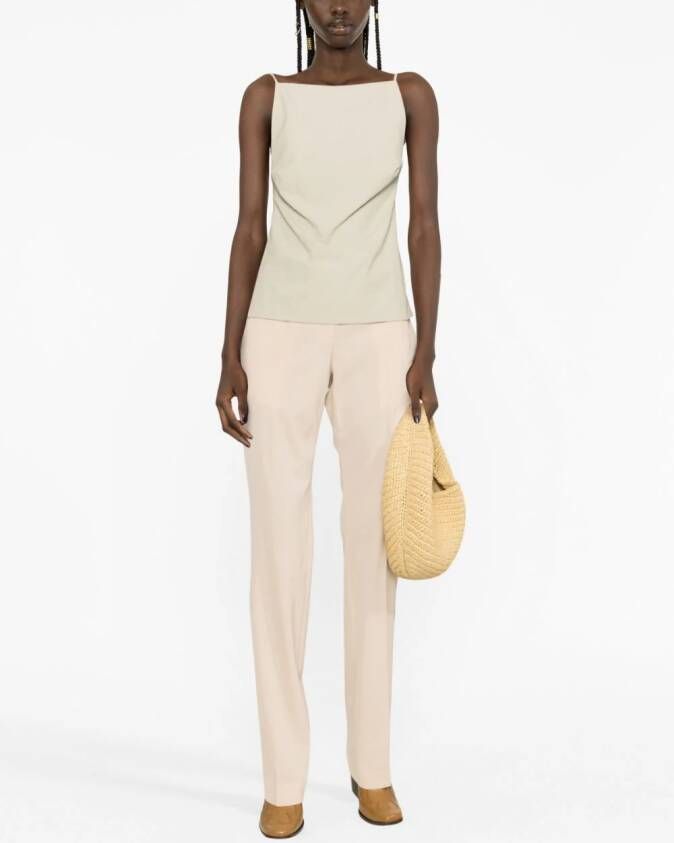 Stella McCartney straight-leg wool-blend trousers Beige