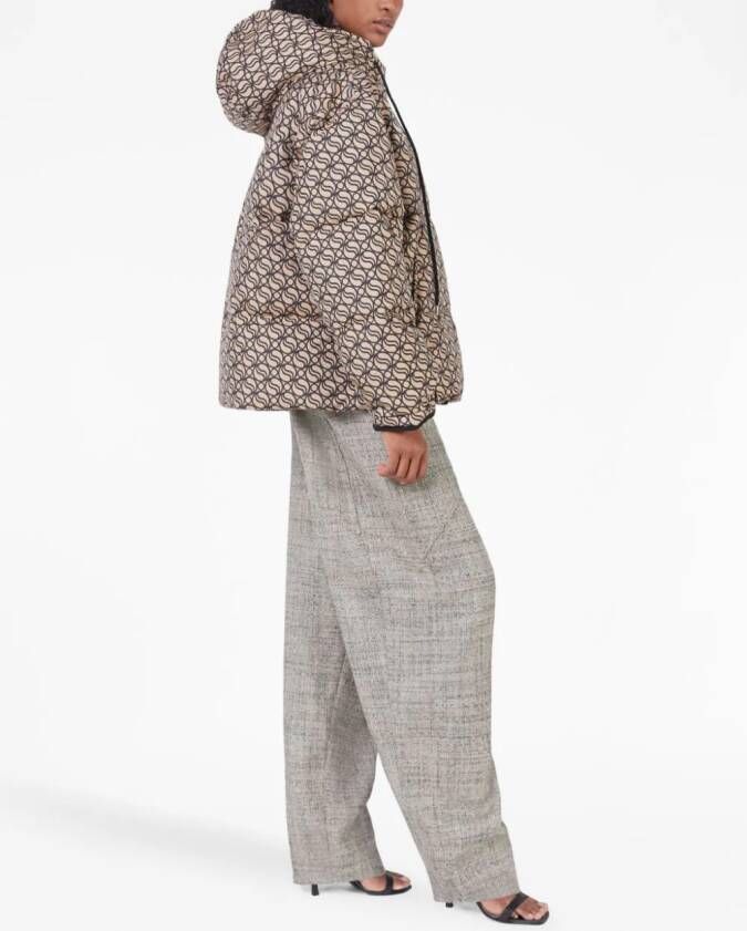 Stella McCartney Donsjack met capuchon Bruin