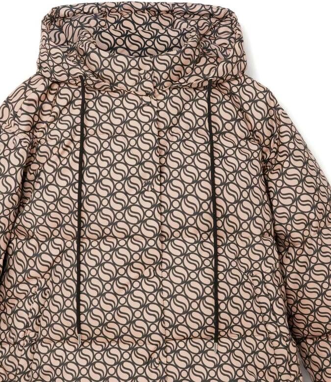 Stella McCartney Donsjack met capuchon Bruin
