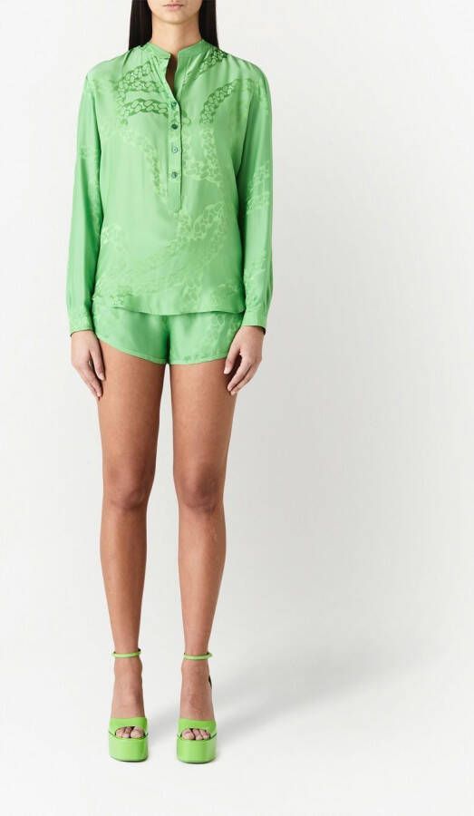 Stella McCartney Satijnen shorts Groen