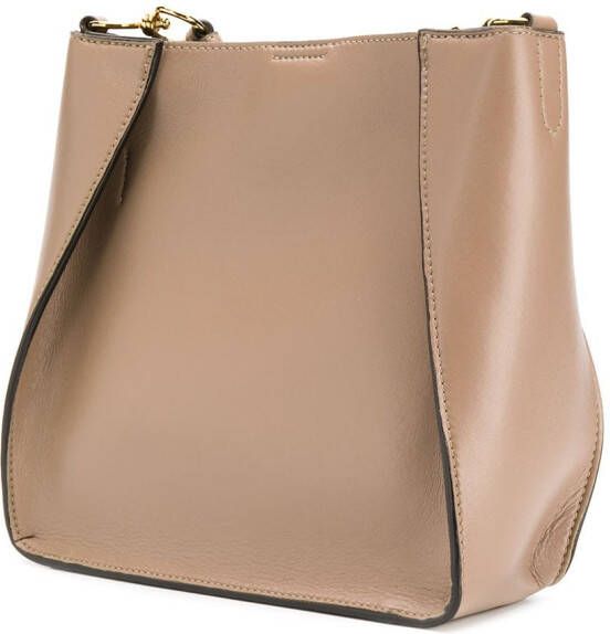 Stella McCartney Schoudertas met geperforeerd logo Beige