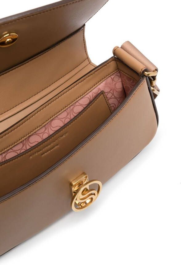 Stella McCartney Schoudertas met logogesp Bruin