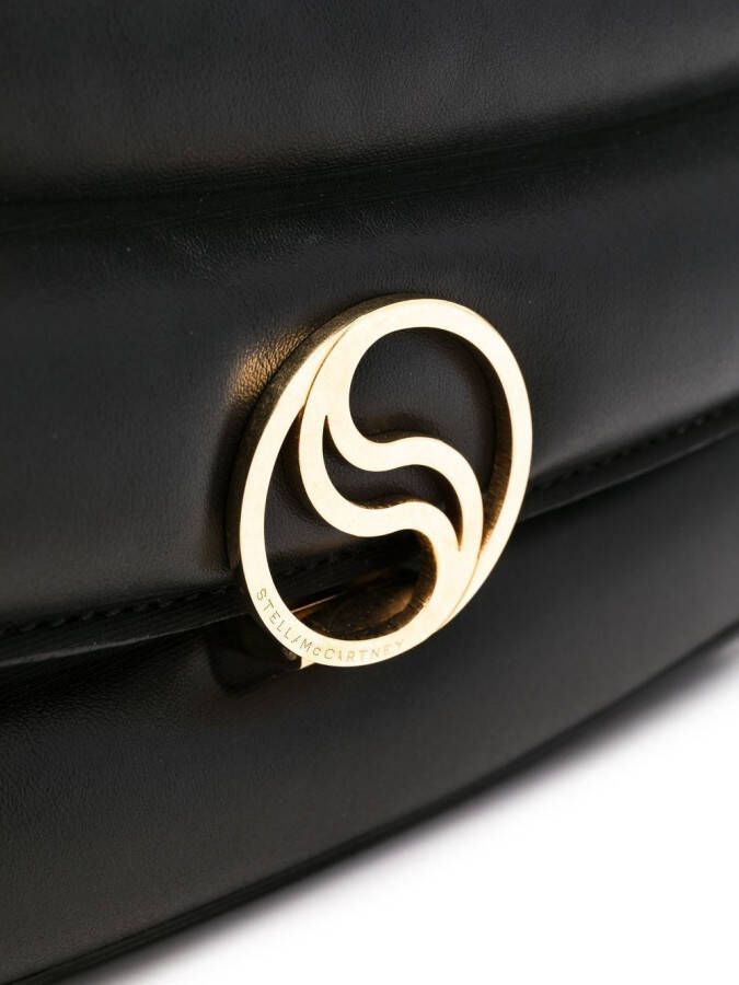 Stella McCartney S-Wave gewatteerde schoudertas Zwart