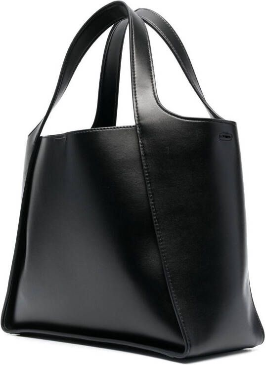 Stella McCartney Shopper met geborduurd logo Zwart