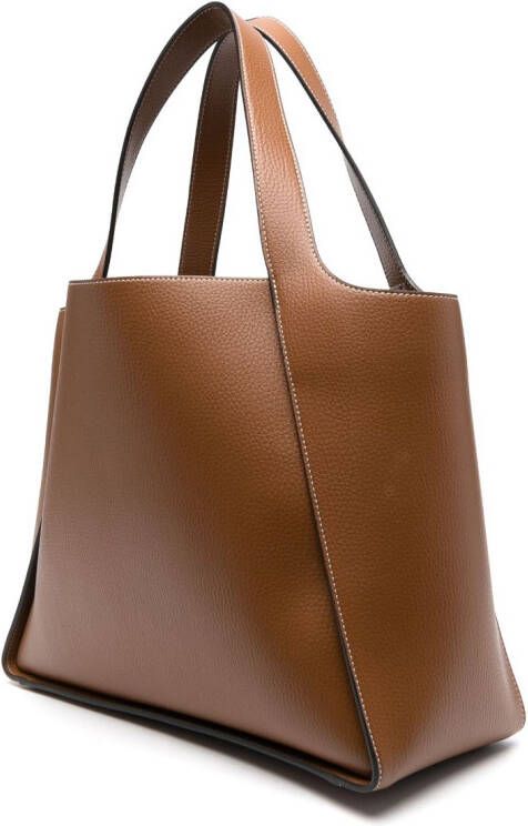 Stella McCartney Shopper met logo Bruin