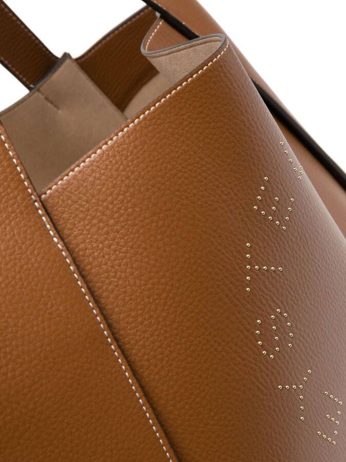 Stella McCartney Shopper met logo Bruin