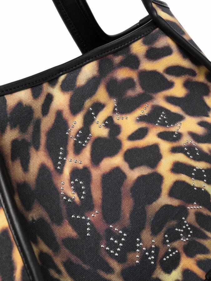 Stella McCartney Shopper met luipaardprint Zwart
