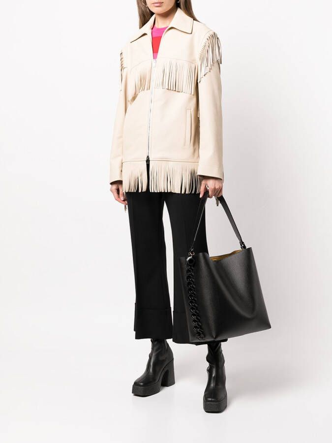 Stella McCartney Shopper met schakelketting Zwart