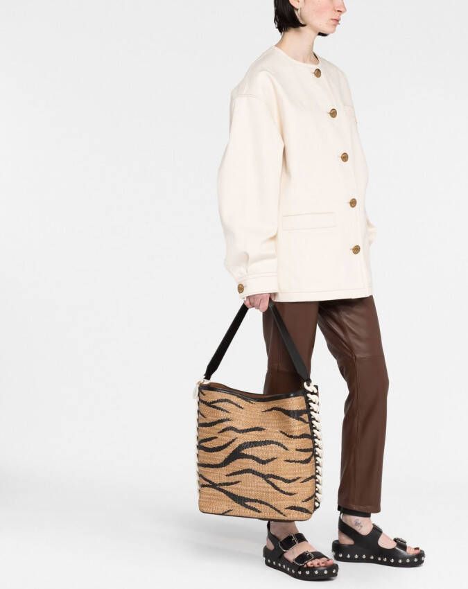 Stella McCartney Shopper met tijgerprint Bruin