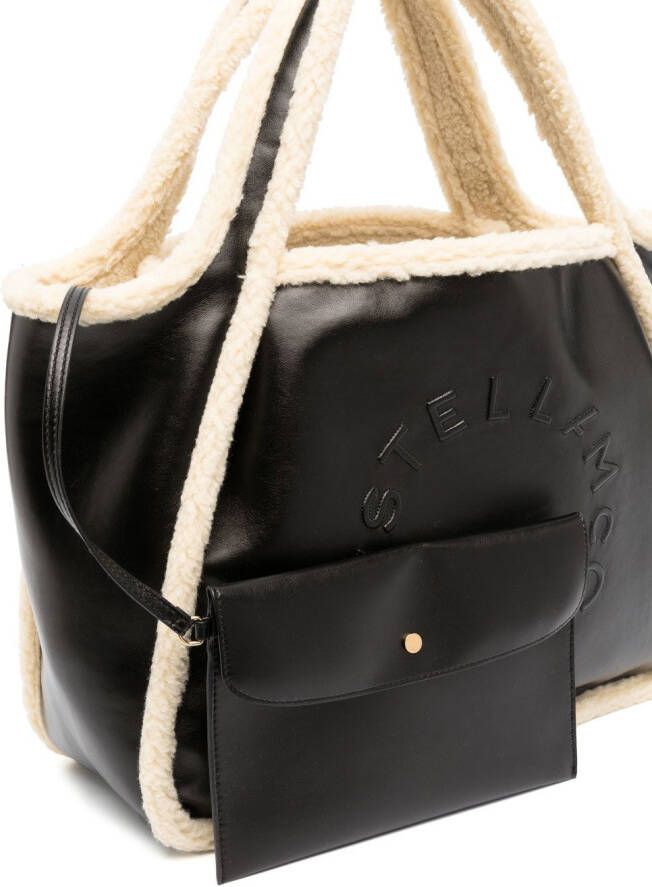 Stella McCartney Stella shopper met logo Zwart
