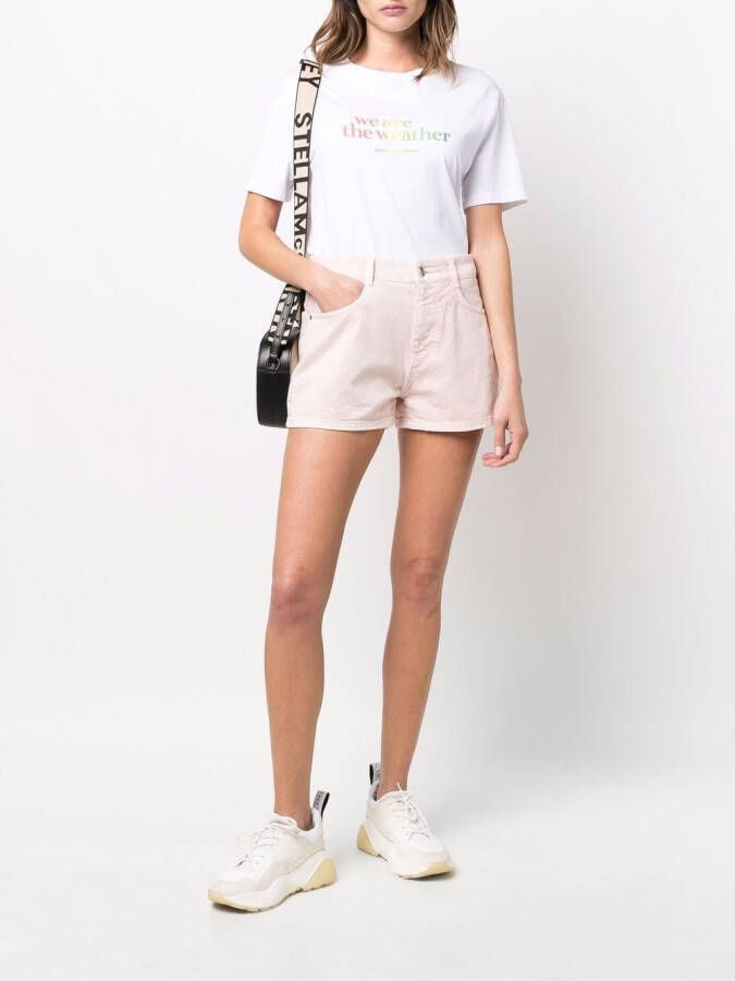 Stella McCartney Shorts met geborduurd logo Roze