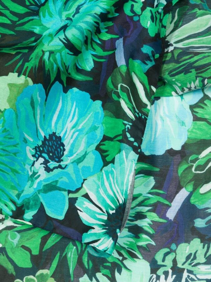 Stella McCartney Sjaal met bloemenprint Groen