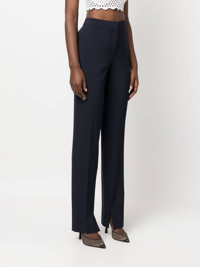 Stella McCartney Broek met split in de cuffs Blauw