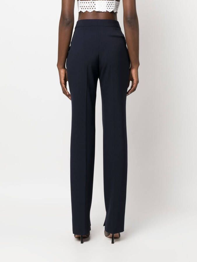 Stella McCartney Broek met split in de cuffs Blauw