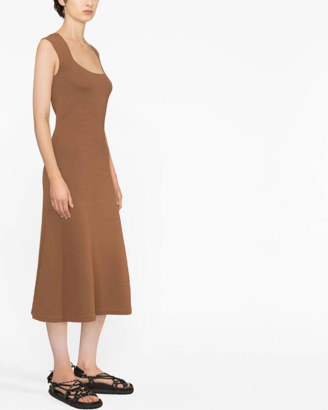 Stella McCartney Mouwloze jurk Bruin