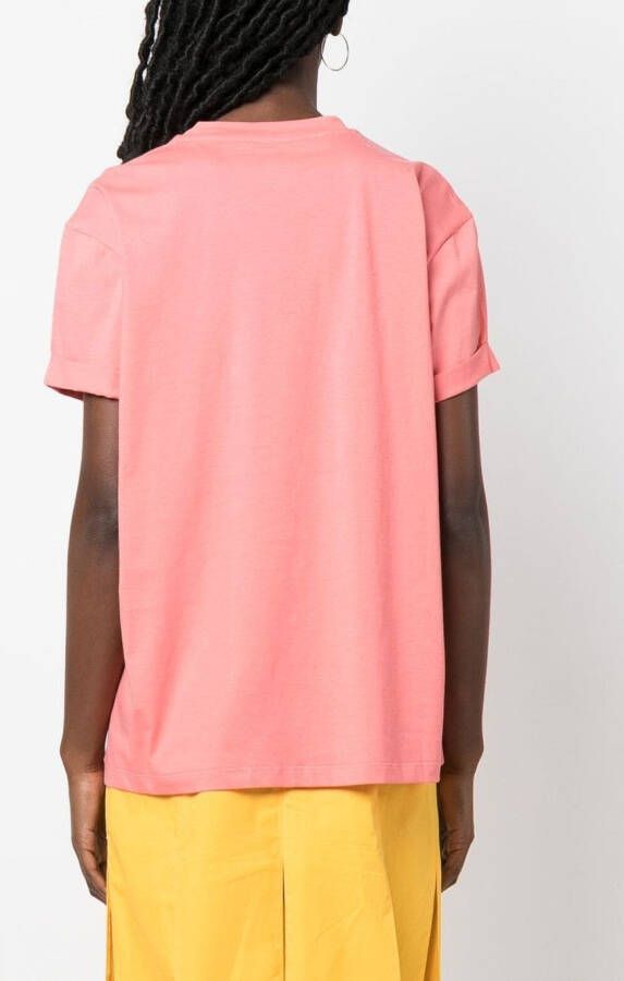 Stella McCartney T-shirt met geborduurde ster Roze