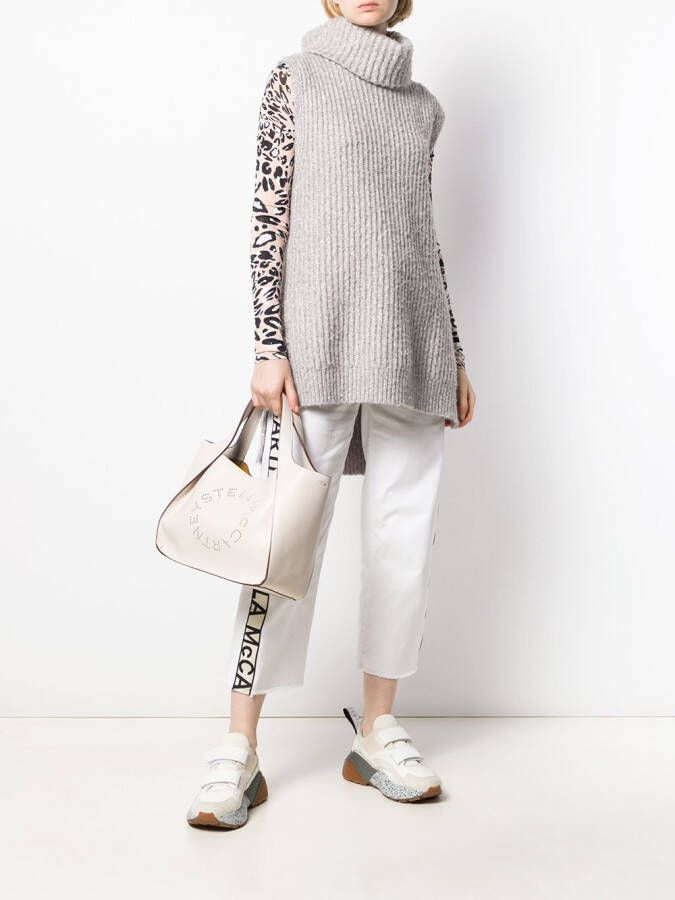 Stella McCartney Stella draagtas met logo Wit