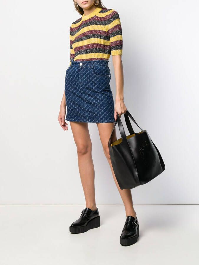 Stella McCartney Stella draagtas met logo Zwart