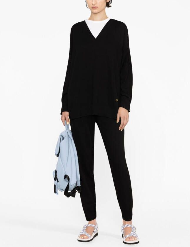 Stella McCartney Stella Iconics fijngebreide broek Zwart