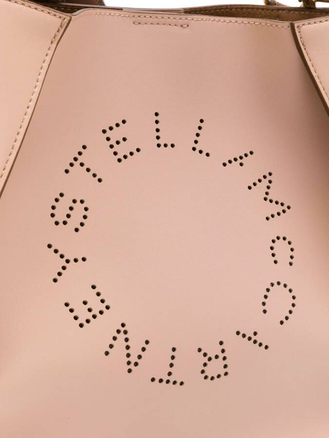 Stella McCartney Stella schoudertas met logo Beige