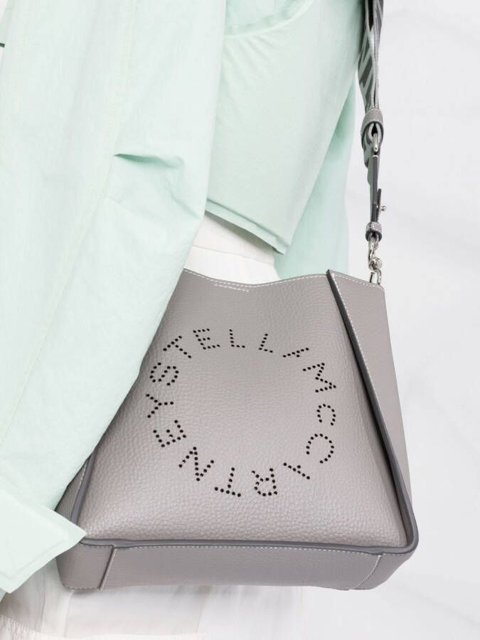 Stella McCartney Stella schoudertas met logo Grijs