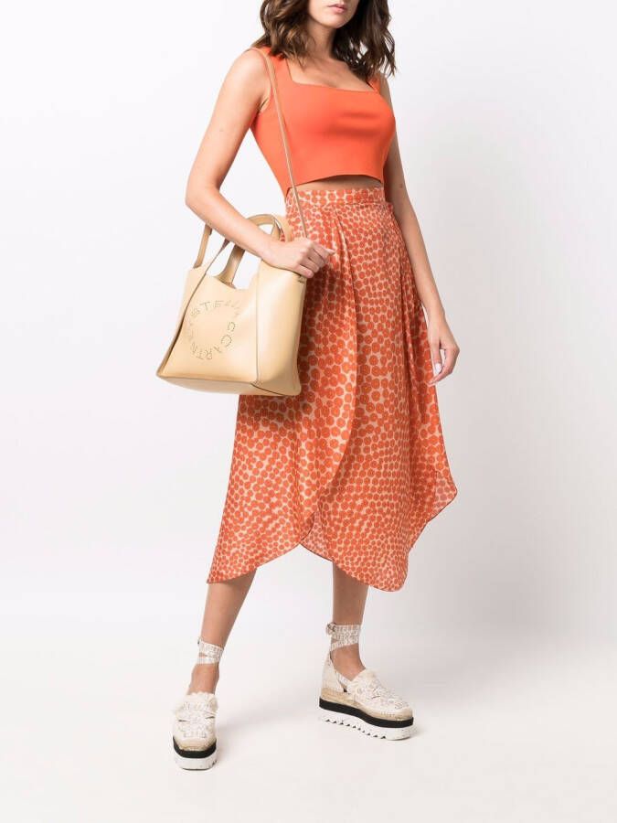 Stella McCartney Stella shopper met logo Beige
